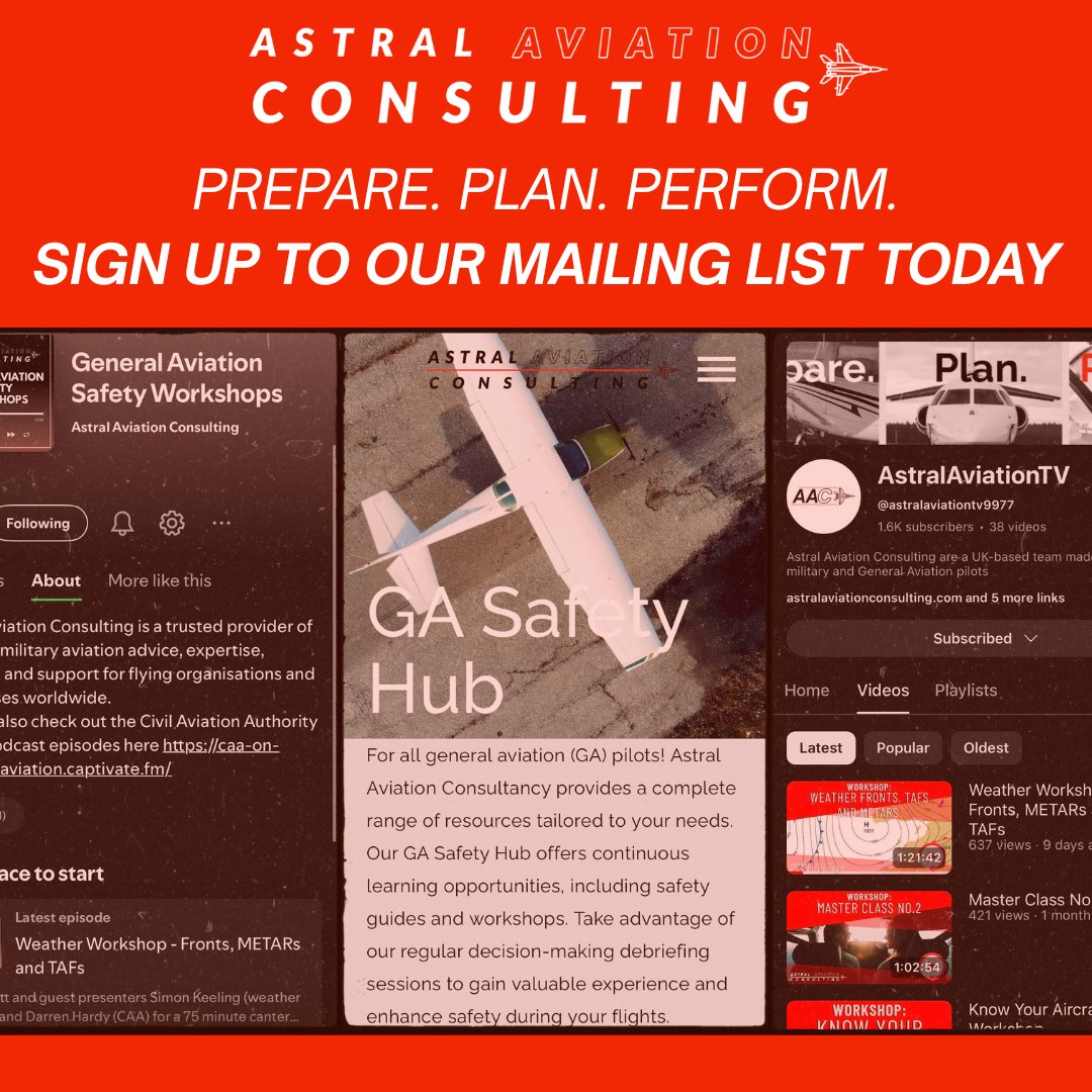 🛩️ General aviation pilots — want to stay sharp and fly safer?

Join our free mailing list for:
✅ Easy access to expert-led safety webinars
✅ Direct links to all post-webinar resources
✅ Quarterly updates packed with practical safety insights

Whether you fly for fun or