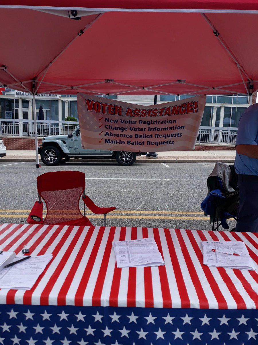 Pamela Propson (@pamelaprop35046) on Twitter photo Set up at the Conshohocken car show today.
I will be here registering voters until 4pm! 🇺🇸🇺🇸🇺🇸🇺🇸
Stop on down to fayette street in Conshohocken PA it's going to be a great time.
<a href="/EarlyVoteAction/">Scott Presler's Early Vote Action</a> <a href="/ScottPresler/">ThePersistence</a>
<a href="/Eduke15/">Ellis Dukehart</a> <a href="/Alix4EVA/">Alix 4 EVA</a> <a href="/NicoleFreed7/">✝️✨Wife and Mom to 15, 3 grandchildren+</a> Set up at the Conshohocken car show today.
I will be here registering voters until 4pm! 🇺🇸🇺🇸🇺🇸🇺🇸
Stop on down to fayette street in Conshohocken PA it's going to be a great time.
<a href="/EarlyVoteAction/">Scott Presler's Early Vote Action</a> <a href="/ScottPresler/">ThePersistence</a>
<a href="/Eduke15/">Ellis Dukehart</a> <a href="/Alix4EVA/">Alix 4 EVA</a> <a href="/NicoleFreed7/">✝️✨Wife and Mom to 15, 3 grandchildren+</a>