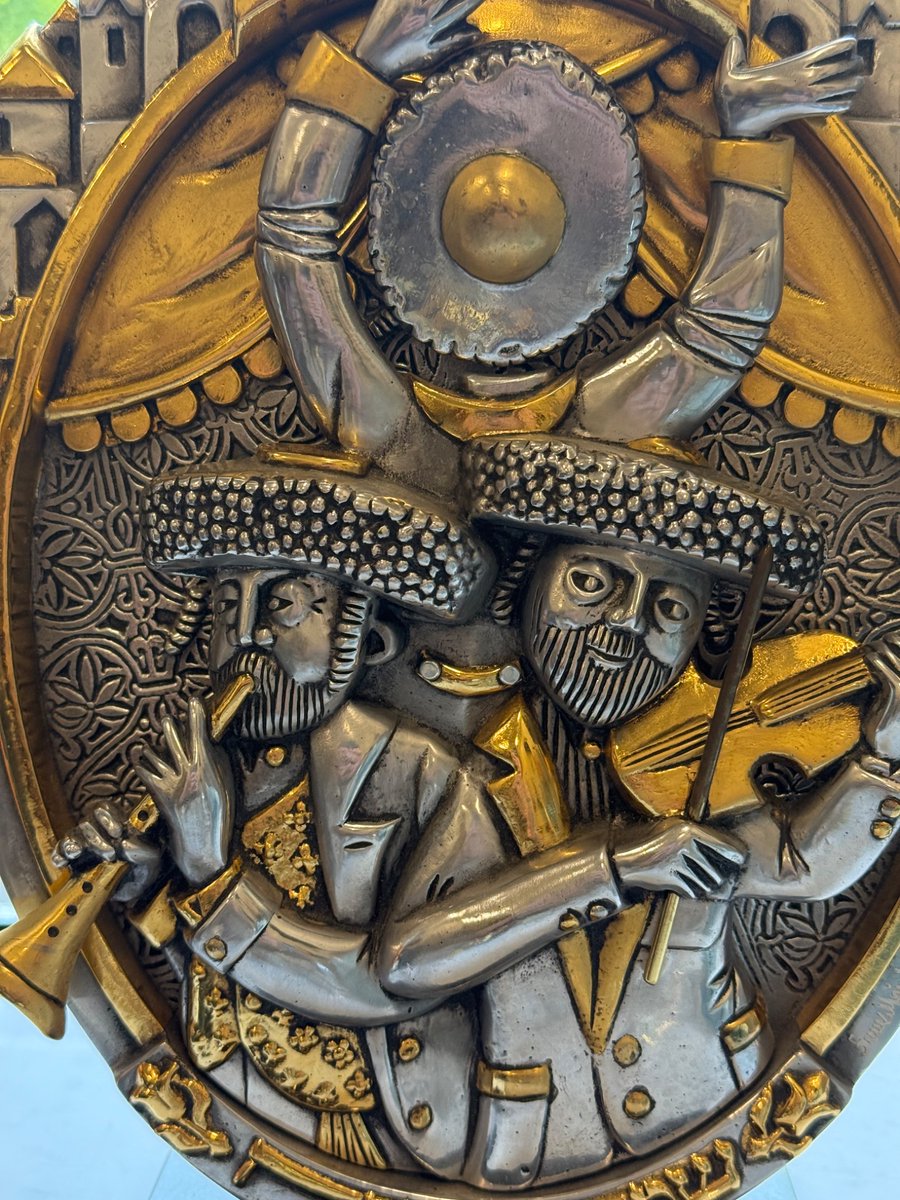 pocketsizedavid's tweet image. Selling this beautiful Frank Meisler (1925-2018) precious metals sculpture "Simchat Torah" in my shops, huge, huge fan of his work, what a life he had! I have lots of other #judaica available, as well! Dm me or click through! ✡️ #frankmeisler