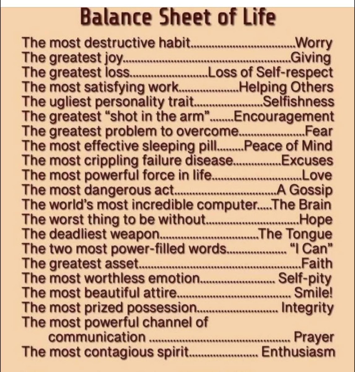 This list is complete and perfect!