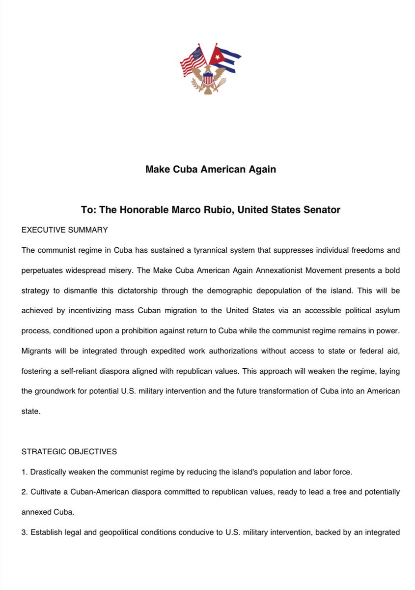 rio_adriel's tweet photo. Esta PROPUESTA MIGRATORIA es lo que debería apoyar cada cubano.
#MakeCubaAmericanAgain https://t.co/BpCRpny9Or