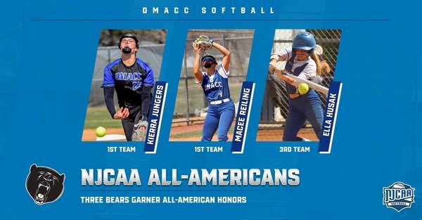 Congratulations to former DCG softball great Macee Reiling for being named NJCAA 1st Team All American!!