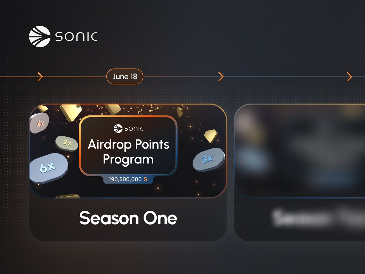 $S Airdrop Timeline.

✅ Season 1: Ends June 18
⌛ Season 2: Begins Immediately After

Next week, we'll release a full outline of the second season.