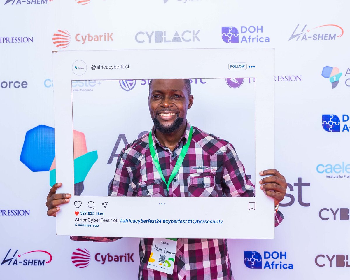africacyberfest's tweet image. Strike a pose, cyber legends! 
Attendees were capturing memories and flexing their #AfricaCyberFest vibes at our picture stand. Because every great experience deserves a snapshot.
Tag us if you took yours!
#AfricaCyberFest #AfricaCyberFest2025 #CyberLegends #CaptureTheMomentโฆ