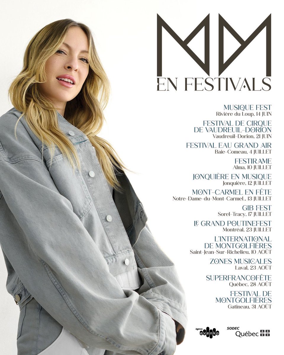 1 semaine avant le début des festivals!!!! 🥳 On se voit cet été? ☀️

Billets : mariemai.com/concerts