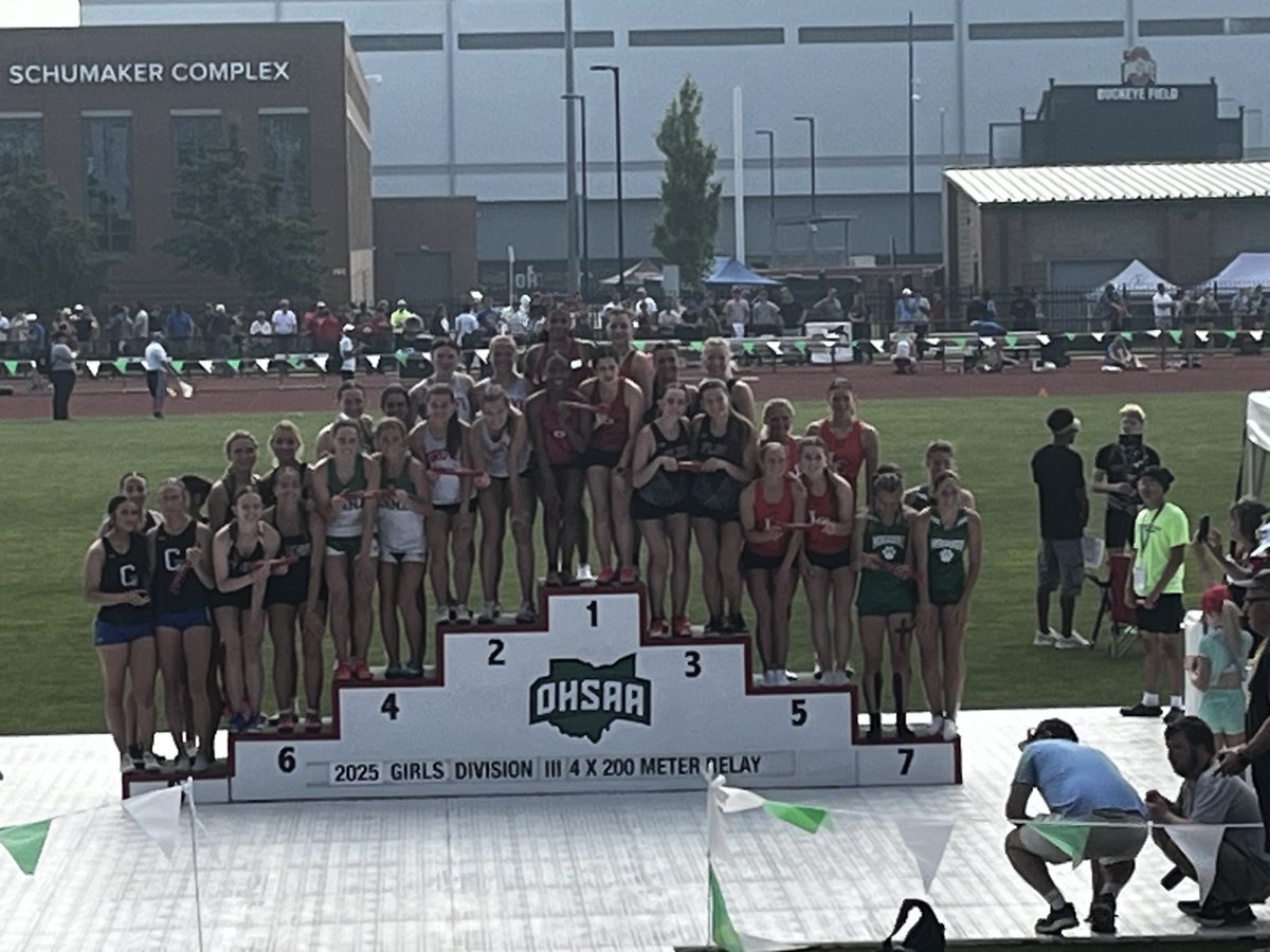 Congratulations to the Liberty Center girls 4x200 relay finishing 5th in the State Division III.