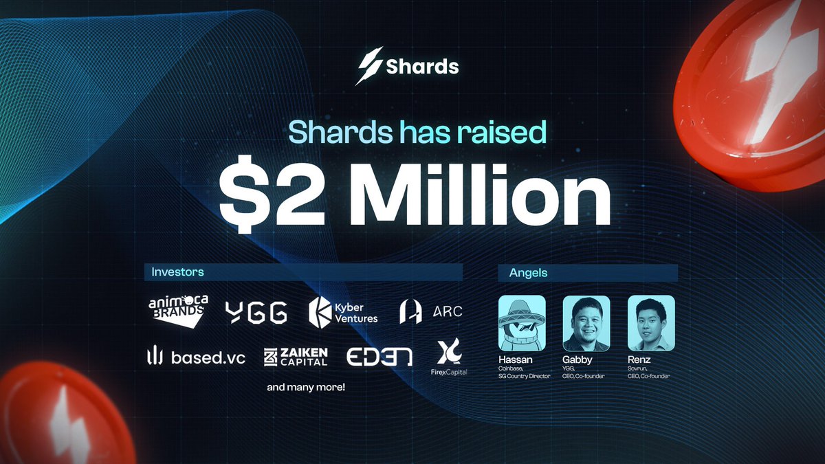 What if your on-chain actions actually meant something?

Every day people stake, mint, trade, and build—but go unnoticed.

But @shardsofficial is changing that.

Backed by investors like Animoca, YGG, Arc etc... they recently raised $2m.

Let’s dive in 🧵
