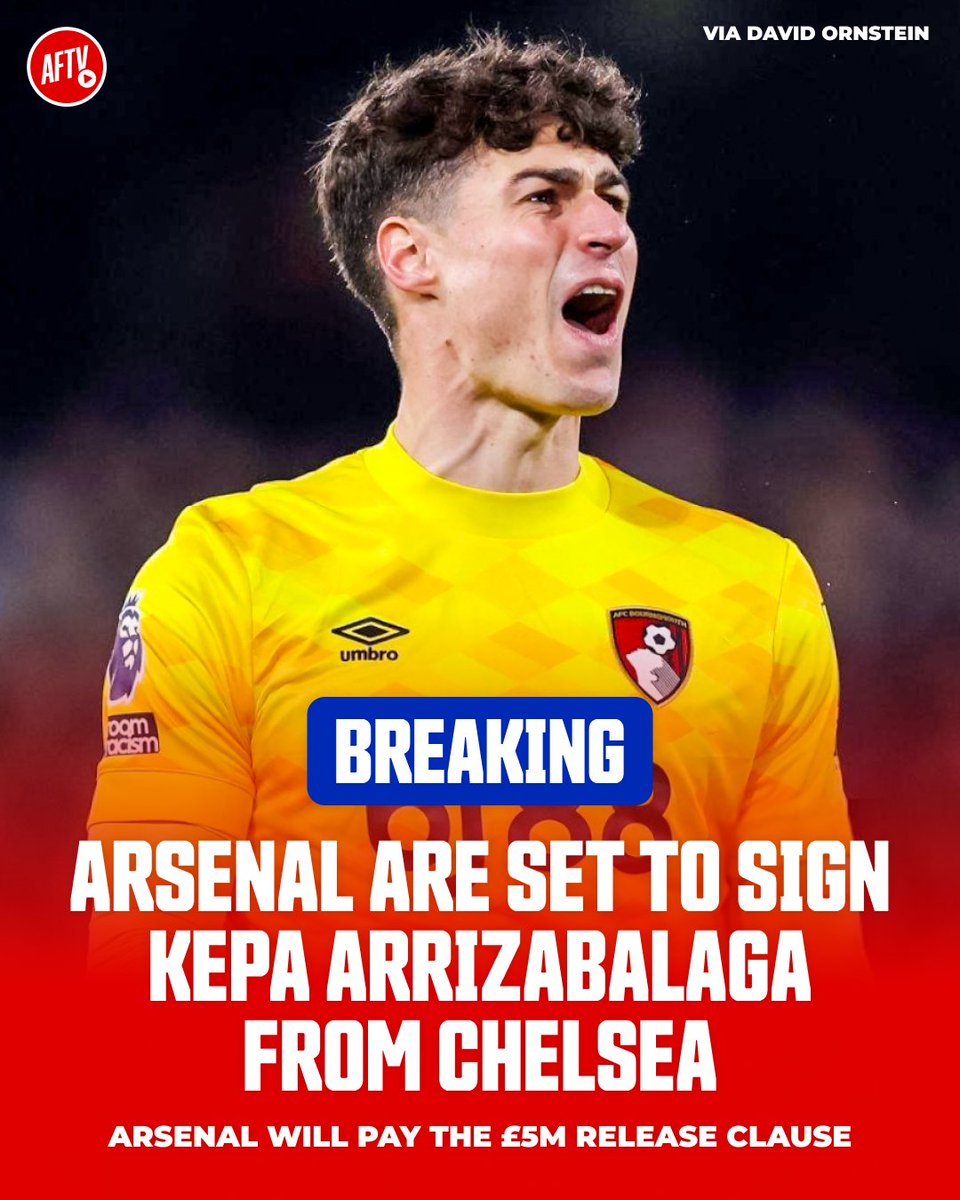 🚨BREAKING: Arsenal to sign Kepa Arrizabalaga from Chelsea for £5m! ⏳🇪🇸

Arsenal fans, how would you rate this deal out of 10? 👇