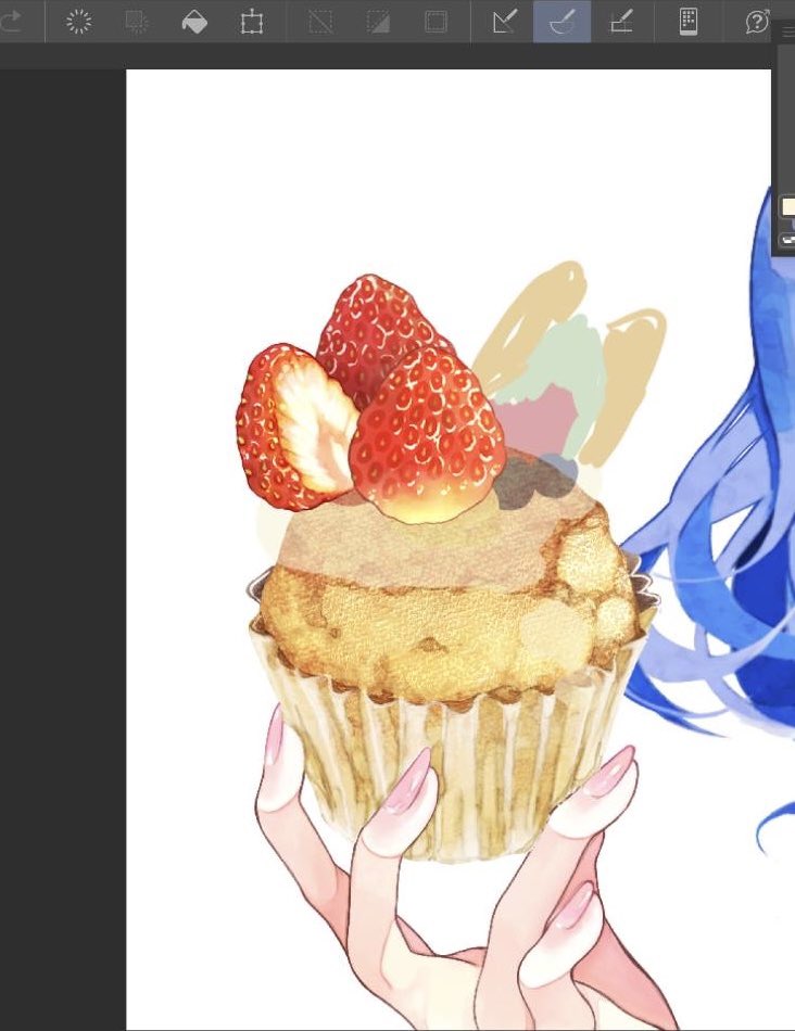 カップケーキを描いていきまっしょい🧁