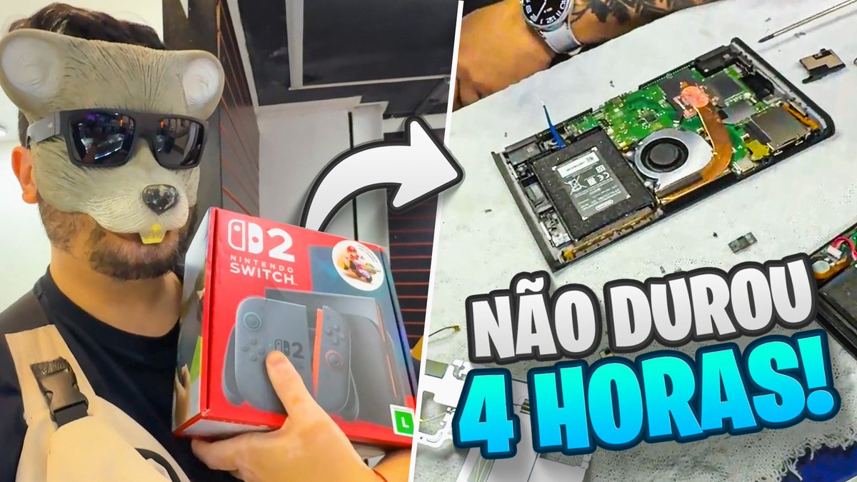 ratoborrachudo's tweet photo. Infelizmente foi caixão e vela preta nessa gravação e se duvidar sou o UNICO youtuber gamer sem o Switch 2 no lançamento, quer dizer, eu tenho, só virou um peso de papel (link ta nos comentários) https://t.co/HlHaLOGhi2