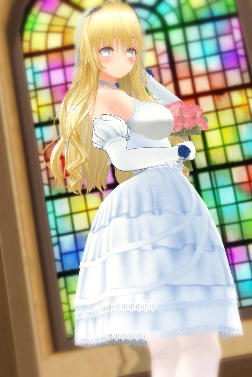 irisSa9rA's tweet photo. お題「ウェディングドレス 照れ笑顔」

#cm3d��深夜の真剣エディット60分一本勝負
#COM3D2
#カスタムオーダーメイド3D2 https://t.co/U12j2WiONO
