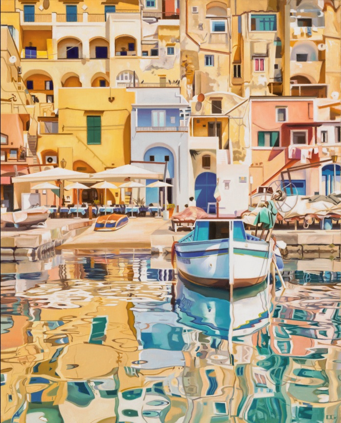 Carrie #Graber (@carriegraber) •Fishing Village• #WomensArt #ArtByWomen #WomenArtists