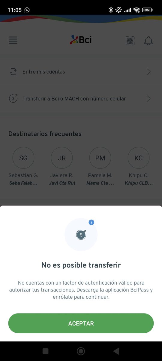 JavieraRomn4's tweet photo. @BancoBci no puedo transferir , me aparece un problema con el bci pass https://t.co/4fnm1yNq0g