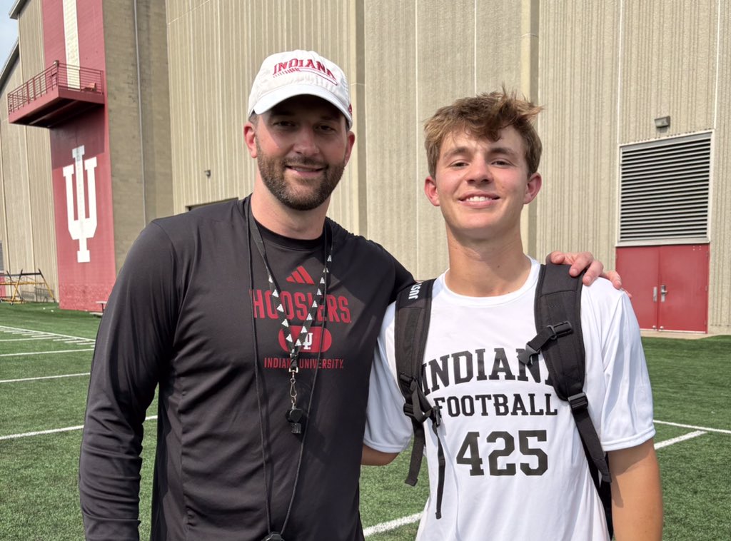 Oscar Frye (@oscarfrye18td) on Twitter photo Great experience at Indiana Football Camp this week. Big thanks to <a href="/CoachShanahan_/">Mike Shanahan</a> & <a href="/chandlerwhitmer/">Chandler Whitmer</a> for the invite. Congrats to my WR <a href="/BrandenSharpe23/">Branden Sharpe</a> on the home state offer- 2 more years together, brother.
<a href="/Coach_PatKuntz/">Coach Pat Kuntz</a> <a href="/RyanMcDivitt/">Hoosier Review</a> <a href="/xfactorQB/">Anthony Morelli: X-Factor QB Academy</a> <a href="/QBHitList/">QBHitList.com</a> <a href="/CoachScheib/">Lance Scheib</a> Great experience at Indiana Football Camp this week. Big thanks to <a href="/CoachShanahan_/">Mike Shanahan</a> & <a href="/chandlerwhitmer/">Chandler Whitmer</a> for the invite. Congrats to my WR <a href="/BrandenSharpe23/">Branden Sharpe</a> on the home state offer- 2 more years together, brother.
<a href="/Coach_PatKuntz/">Coach Pat Kuntz</a> <a href="/RyanMcDivitt/">Hoosier Review</a> <a href="/xfactorQB/">Anthony Morelli: X-Factor QB Academy</a> <a href="/QBHitList/">QBHitList.com</a> <a href="/CoachScheib/">Lance Scheib</a>