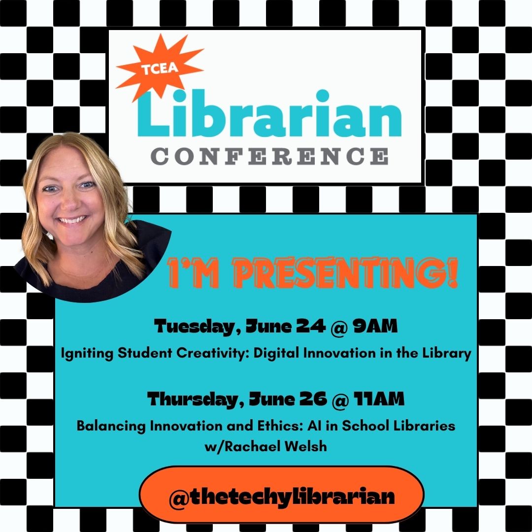 Are you attending #TCEAlibcon? I am presenting! Best virtual conference out there! <a href="/TCEA/">TCEA</a>