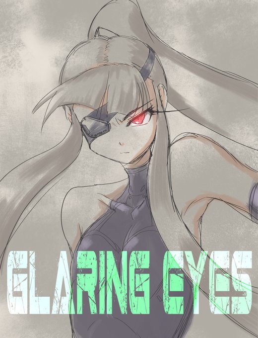 glaring eyes. 