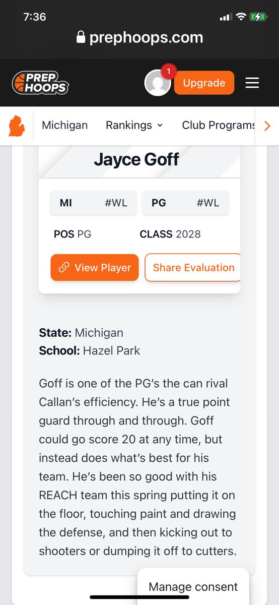 Shout out <a href="/PrepHoopsMI/">Prep Hoops Michigan</a> for the write up on Jayce for his Spring season with <a href="/REACHNY2LA/">Reach Legends</a>.  Can’t wait to get back after it in July.  <a href="/HankampScott/">Scott Hankamp</a>