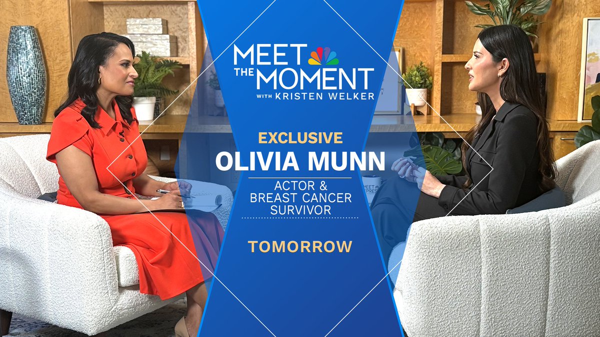 TOMORROW on Meet the Press: My Meet the Moment conversation with actor <a href="/oliviamunn/">o l i v i a</a>
