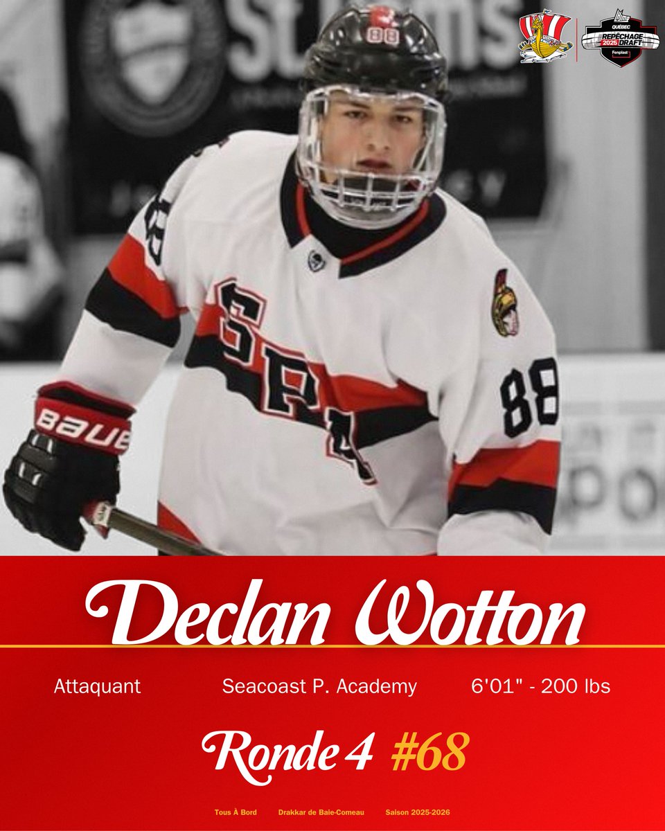 DrakkarBAC's tweet photo. En 4e ronde, nous accueillons l'Américain Declan Wotton! Bienvenue à Baie-Comeau! 

#TousÀBord https://t.co/it3hSlqBmF