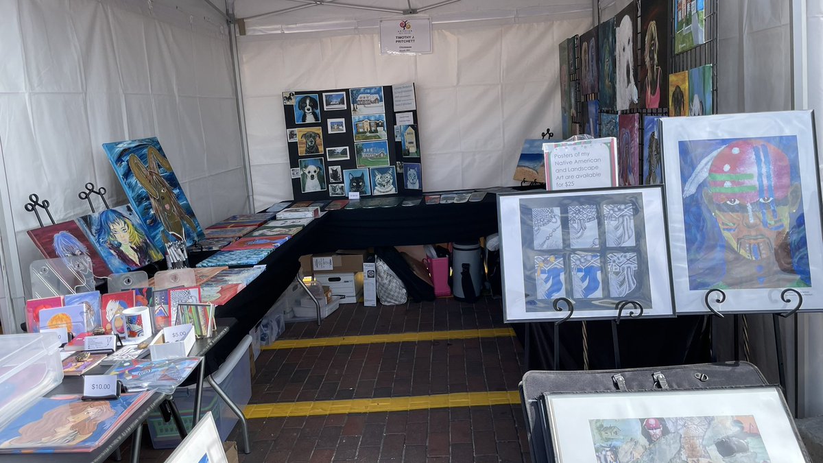 Ferchect's tweet photo. This is my setup for the Artesian Art Festival. #art #acrylicpainting #originalcharacter #artist #physicalart #faces #acryliconcanvas #acrylic #characterart #metalicpaint #artesianartfestival https://t.co/pCxH0gnBug