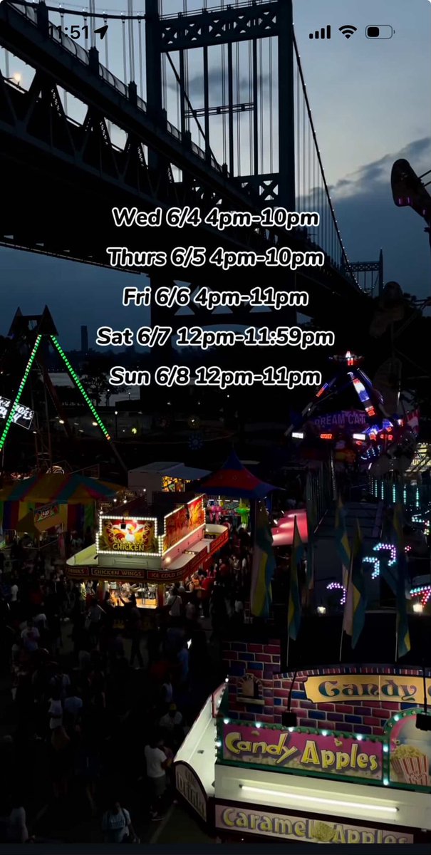 Irockmysocks4's tweet photo. Starting the Summer off Right with Astoria Queens Park Fair #FridayNight #Astoriapark #SummerVibes https://t.co/95NCa4D5c6