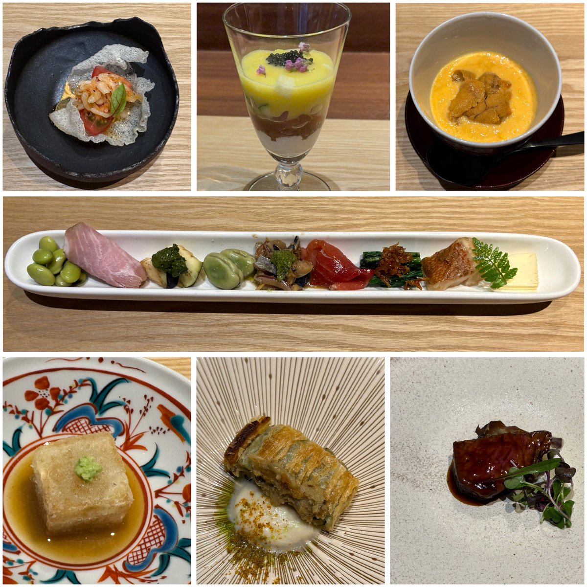 47neko's tweet photo. 定例HuQuの会
今月も大変美味しゅうございました🥰
特に衝撃だったのは桃とカンパチ
こんな組み合わせどうやったら思いつくの😱
ウニの茶碗蒸しは昇天👼するかと思った🤣
おいしいご飯とお酒と楽しいおしゃべり
幸せな時間をありがとうございました😊
#HuQu https://t.co/NAZkYk9ng6
