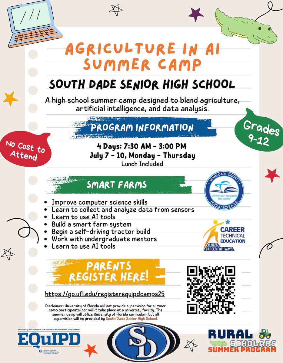 MDCPSAcademics's tweet image. ☀️ Summer Learning for @MDCPS Students in Technology and Agriculture ☀️