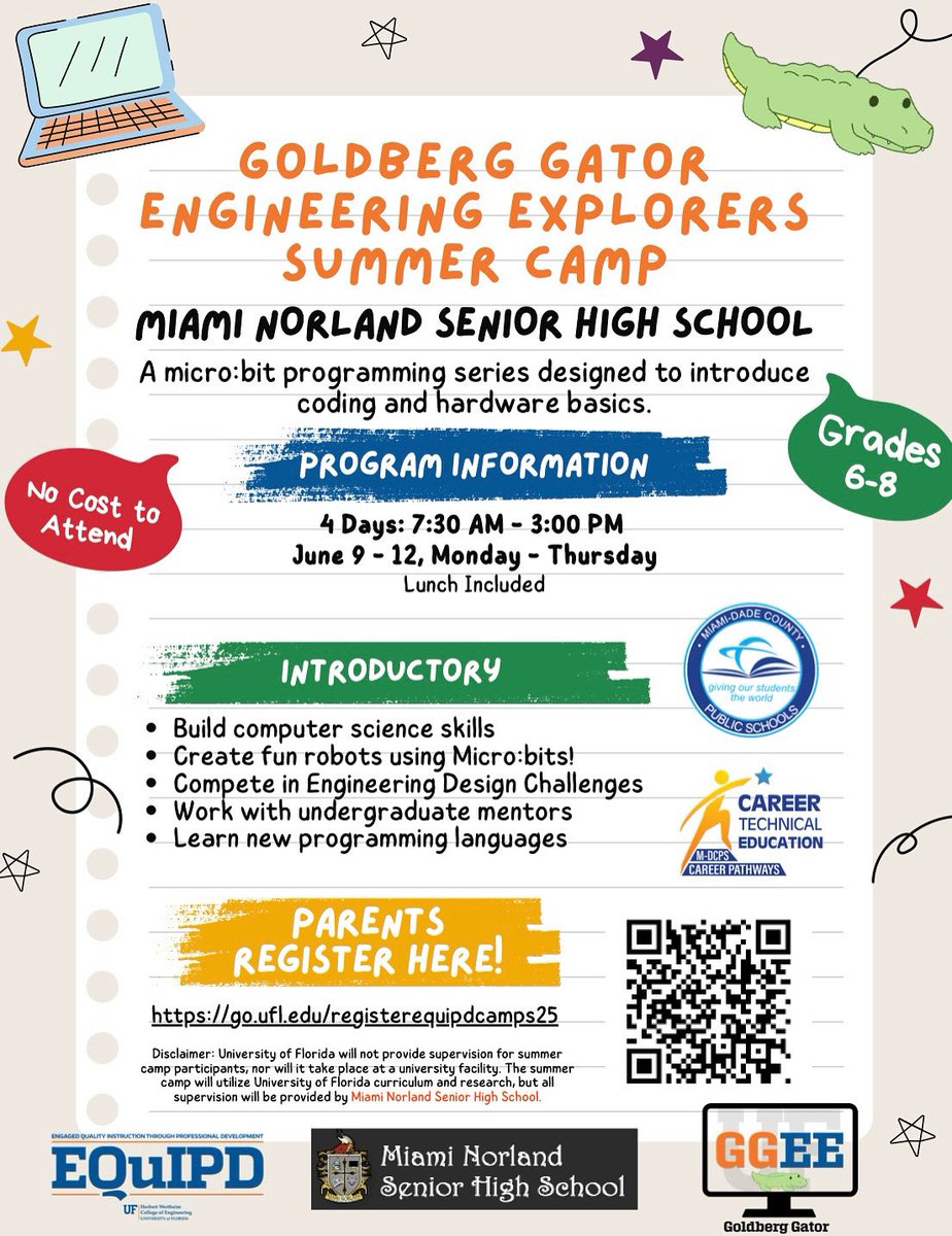 MDCPSAcademics's tweet image. ☀️ Summer Learning for @MDCPS Students in Technology and Agriculture ☀️
