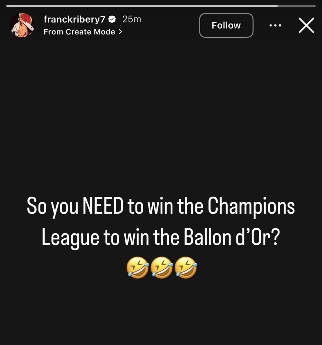 🚨 𝗡𝗘𝗪: Franck Ribery on Instagram.