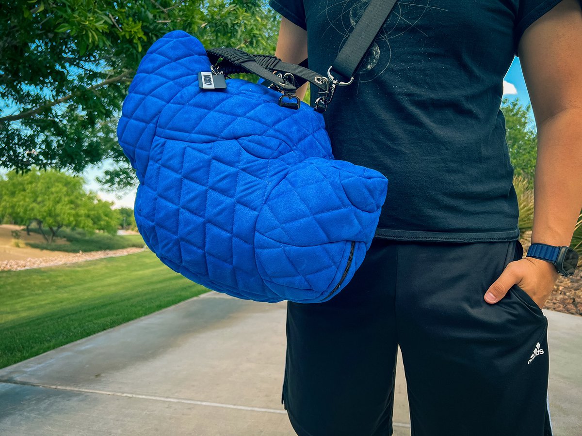 Commission Completed!🎉
For @morrowuff!💙

Custom Fursuit Head Bag crafted by <a href="/ItsAllBark/">All Bark No Bite!</a>🧵🪡