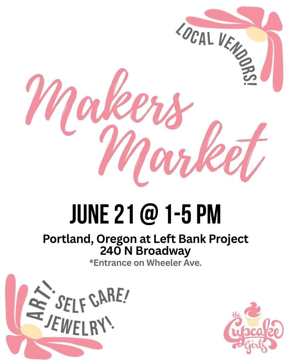 PORTLAND!! Are you ready for annual Spring Makers Market on Saturday, June 21st?

Drinks available at @uprightbrewing
🗓️ Saturday, June 21st, 2025.
🕙 1pm - 5pm PST.
📍 Leftbank Project

#pdxcreator #pdxartist #pdxsmallbusiness #pdxvendingevents