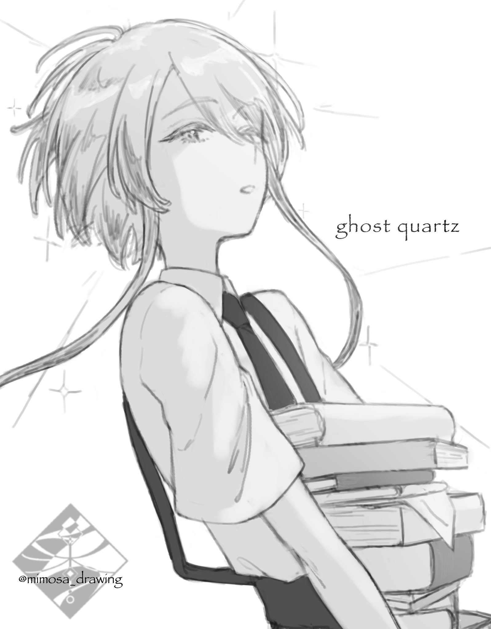 バ*ー様 手描きイラスト オリジナル【ミモザ】 バ*ー様 手描きイラスト オリジナル【ミモザ】 白磁用】手描き