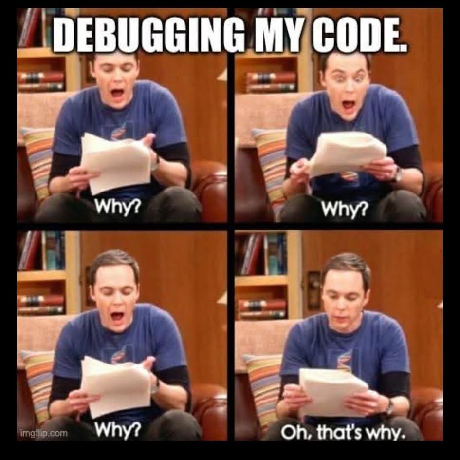 RobexTech's tweet photo. When the error message finally makes sense, but your weekend's already half gone.😂 

What's the most challenging or frustrating debugging experience you've solved recently?🤔

Share in the comments.😌 
#Coding #DevLife #Weekendvibes #RobexTech https://t.co/3kdHh0dk3a