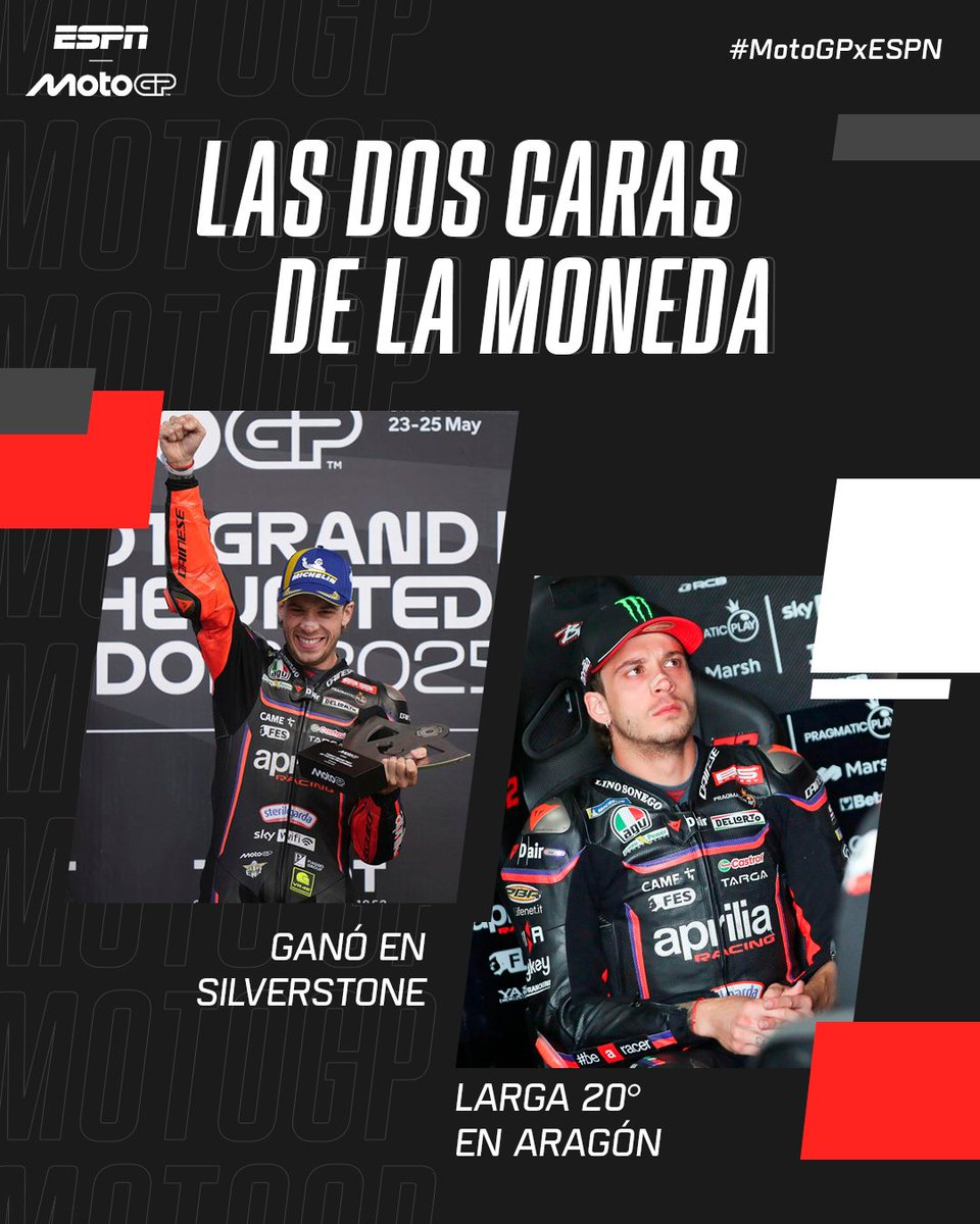 Marco #Bezzecchi y una muestra de lo difícil que es la consistencia en el #MotoGP. 🥴