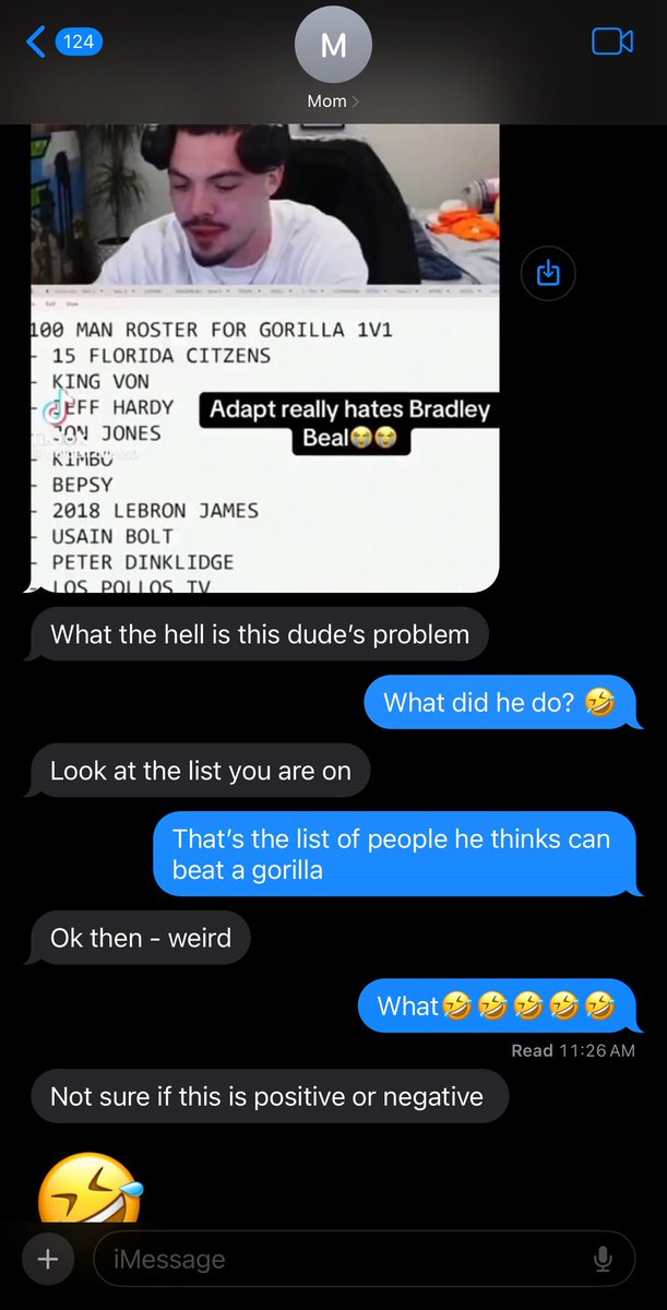 My mom gotta stay off the internet for a lil
