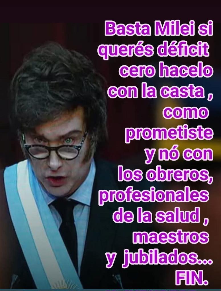 NICOLAS71046251's tweet image. BASTA MILEI...CON LOS 
JUBILADOS NO TANTO AJUSTE...ellos tienen que comer y pagar remedios...