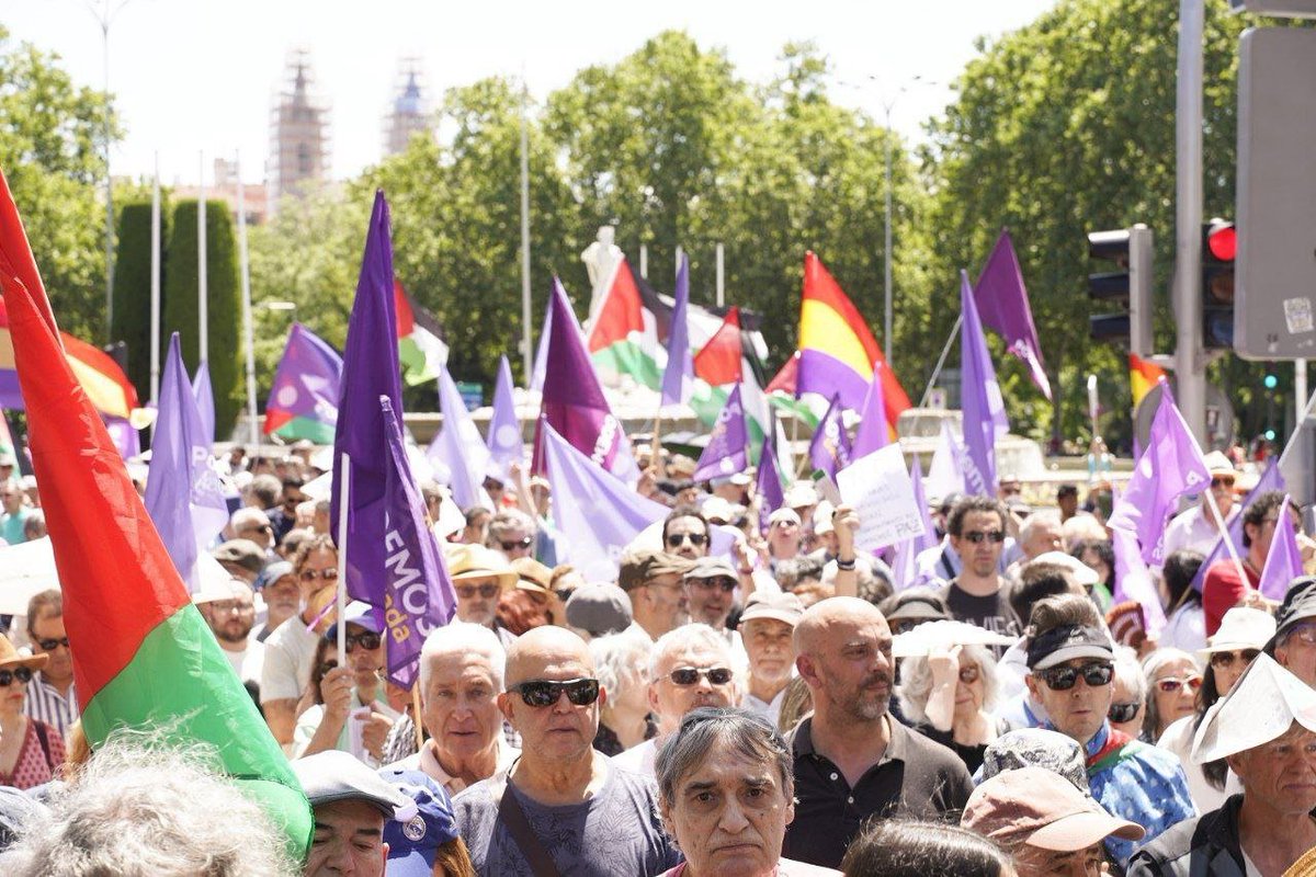 Frente al rearme, a la guerra y al robo que el aumento del gasto militar supone para la gente, más derechos. No nos vamos a cansar de decirlo, también en las calles.