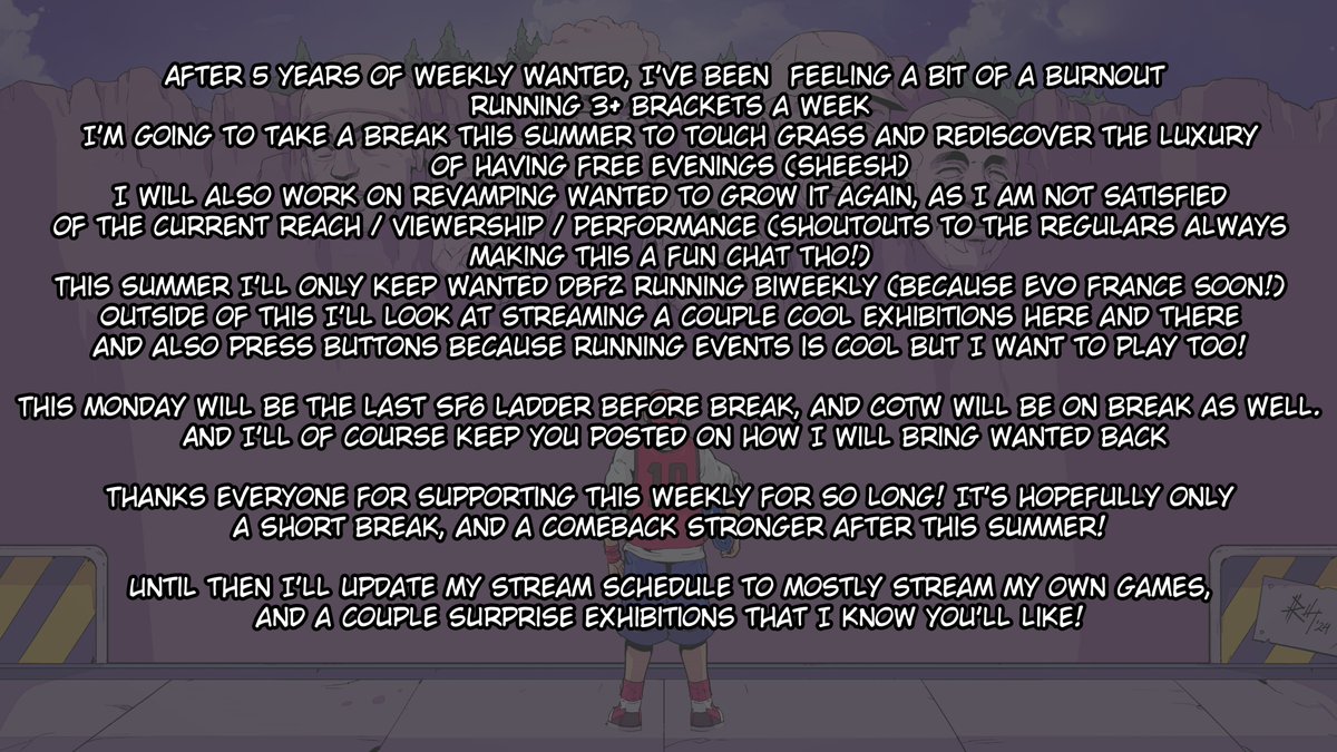 I'm taking a break from running weeklies on my channel this summer after 5 years of regular weekly shows

Thank you to the community for always supporting the ladders! I just need a break before coming back stronger ❤