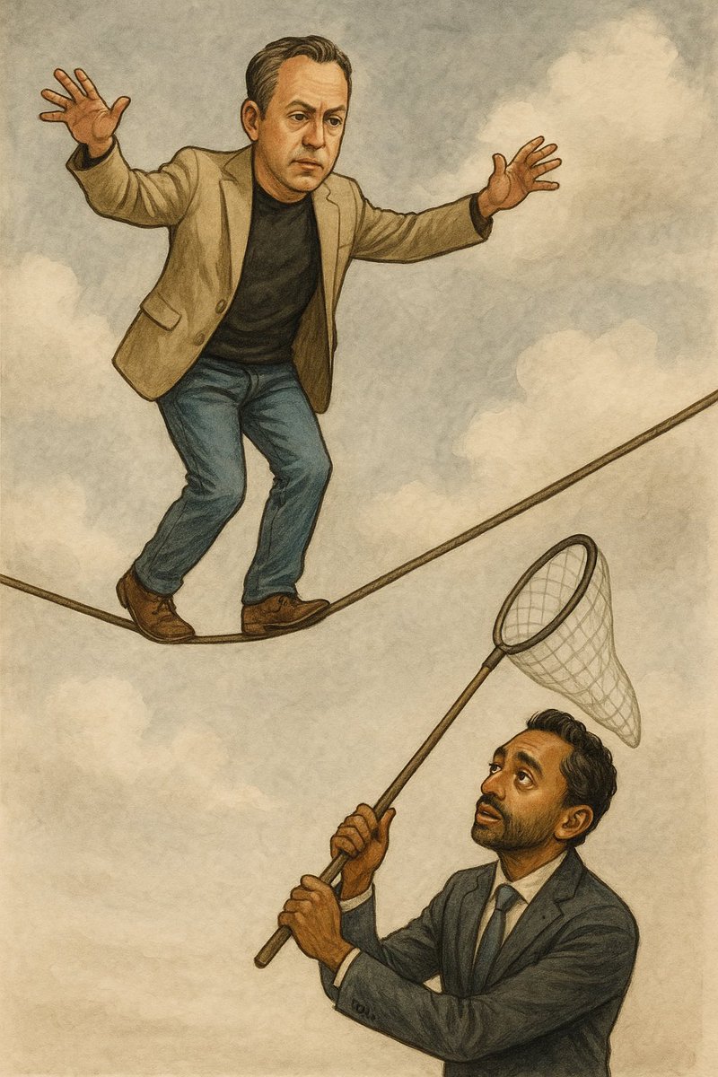 No ⁦<a href="/theallinpod/">The All-In Podcast</a>⁩ this week? Sacks busy practicing his balance.