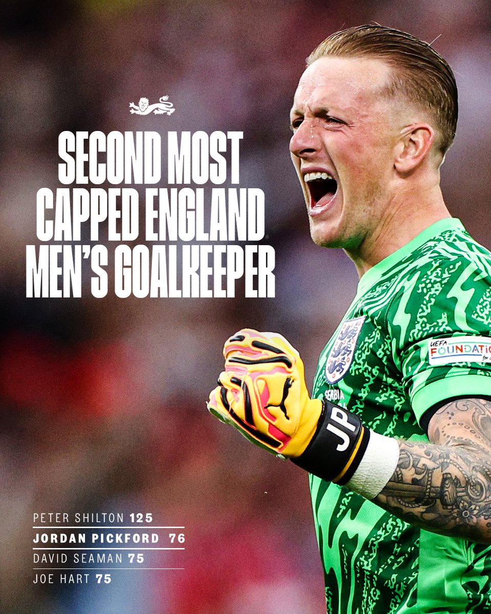Another #ThreeLions landmark for <a href="/JPickford1/">Jordan Pickford</a> 👏