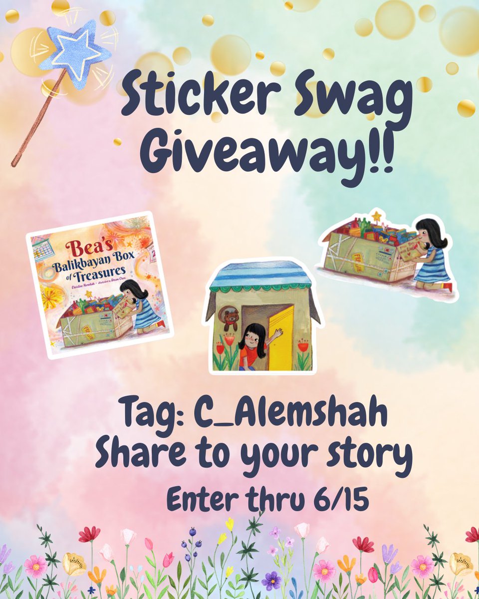 Instagram STICKER SWAG Giveaway! 🎉 Tag me &amp; share the trailer reel in your stories to enter!
tinyurl.com/BeaStickers
#PictureBook #KidLit #FilipinoBooks #BookGiveaway #BeasBox
