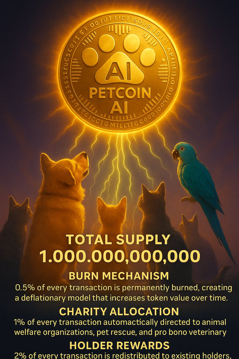 PetCoinAI2025's tweet photo. The PetCoin AI gang is ready! 🐾 The future of animal welfare is here. Be part of the movement—Get Ausssie PupStar on Pumpfun 
(Aussie is the mascot fundraiser) To the moon
https://t.co/JZnEQpIhJz

🌐 Visit: https://t.co/yPr0KbCWWc
#PetCoinAI #CryptoForPets #PreLaunch #DeflationaryToken #CharityCrypto #AnimalWelfare #BlockchainForGood #CryptoCommunity #JoinThePack