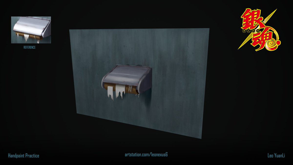 Leonexus6_'s tweet image. Had fun with handpainting today. I am big fan of Kintama. So, I decided to turn a toilet withput paper into 3D.  It is unlit, used only opacity and basecolor maps. 

#stylizedart #3DEnvironment #Handpaint3D