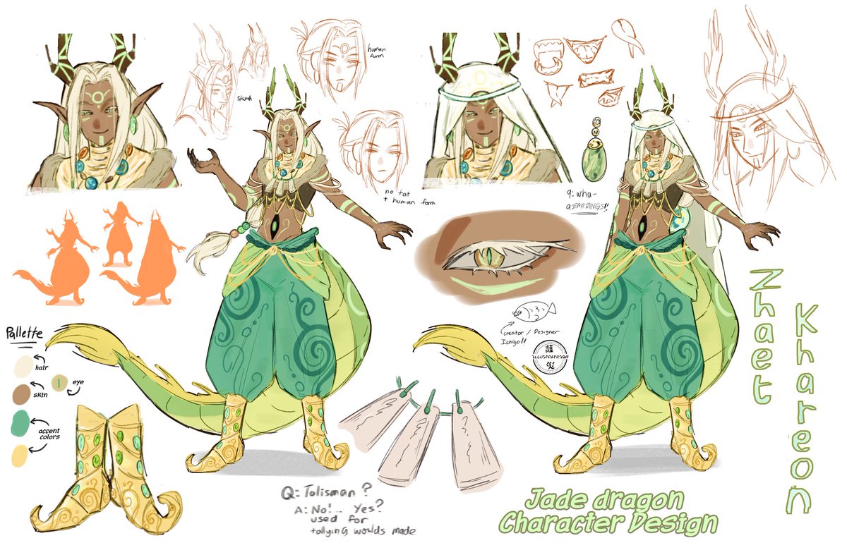 ChigoMiles's tweet photo. Here’s my OC sheet for Zhaet'Khareon 🐉✨
The Jade Dragon — Virtue of Balance &amp; Renewal 🌿
They’re one of the Five True Dragons in my world, they love observing worlds they created ehe ^_^

#OC #FantasyDragons #Worldbuilding #VirtueDragons #CharacterSheet #digitalart https://t.co/7uieLPb2SC