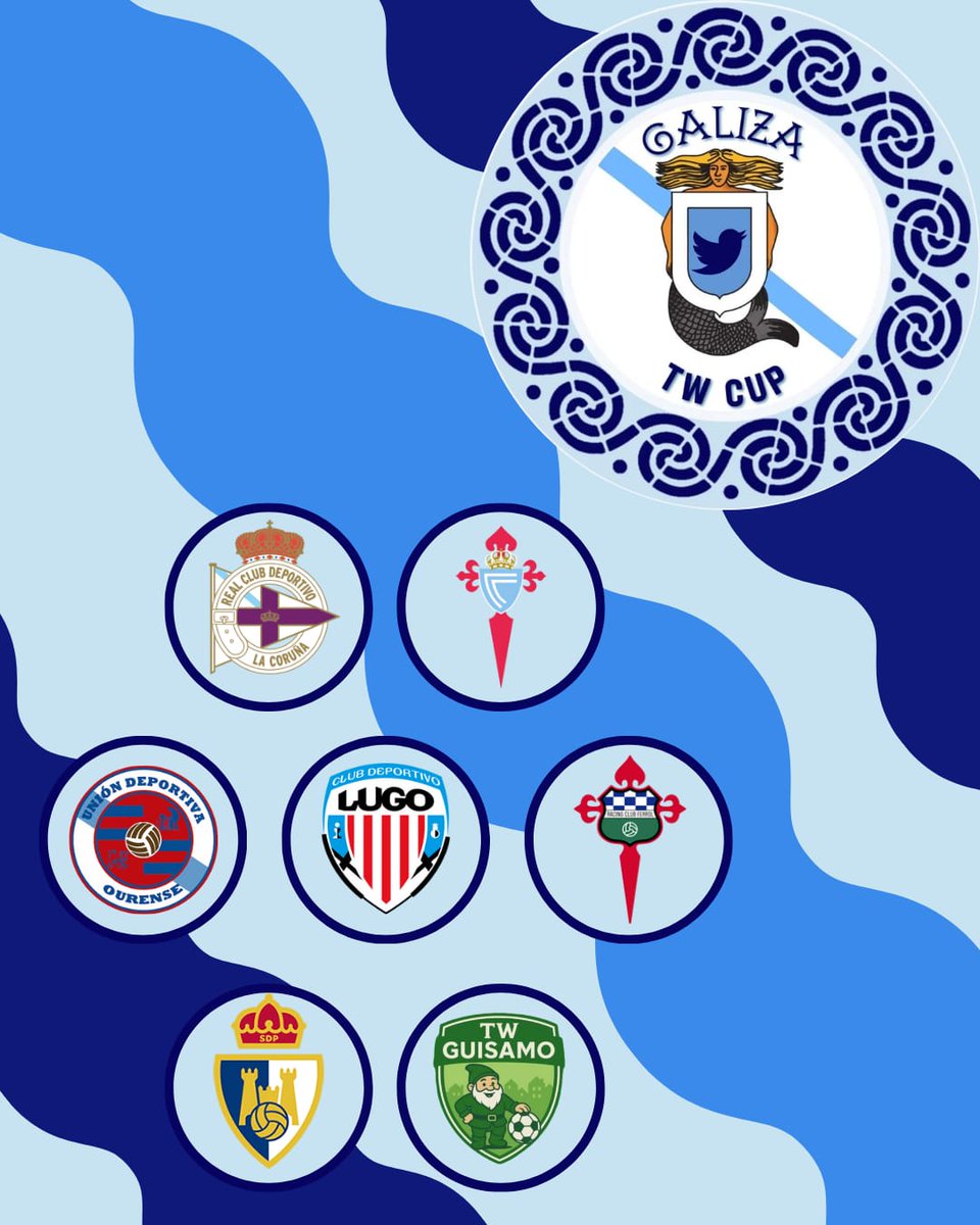 🤝 Xa temos os 7 equipos que disputarán a #GalizaTWCup 😍🩵

🤔A qué equipo apoiades? Nós xa temos gañas de que chegue o día ⚽!

Agradecer a os capitáns e a todos os colaboradores que iremos anunciando nos próximos días por facer isto posible!

Próximamente máis novedades...