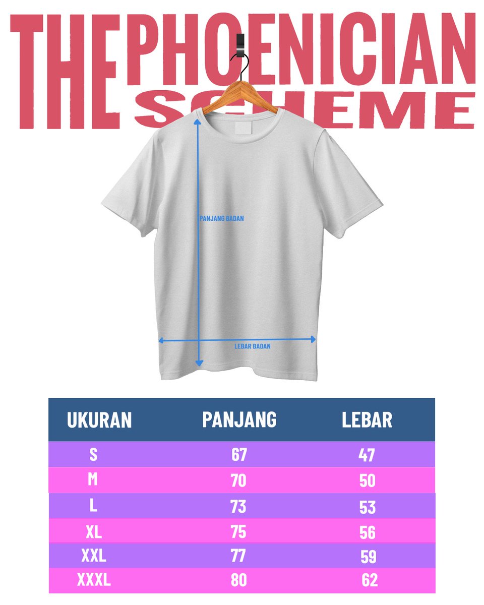 Film barunyaa Wes Anderson!!

Ikutan yuk PO kaos #ThePhoenicianScheme 

Harga 150k aja + ongkir dari Tangerang

PO batch #1 dibuka sampai Senin, 9 Juni 2025 dan dikirin hari Kamisnya yha!

Minat atau tanya-tanya, chat via DM! Thanks✨️✨️🫰🫰