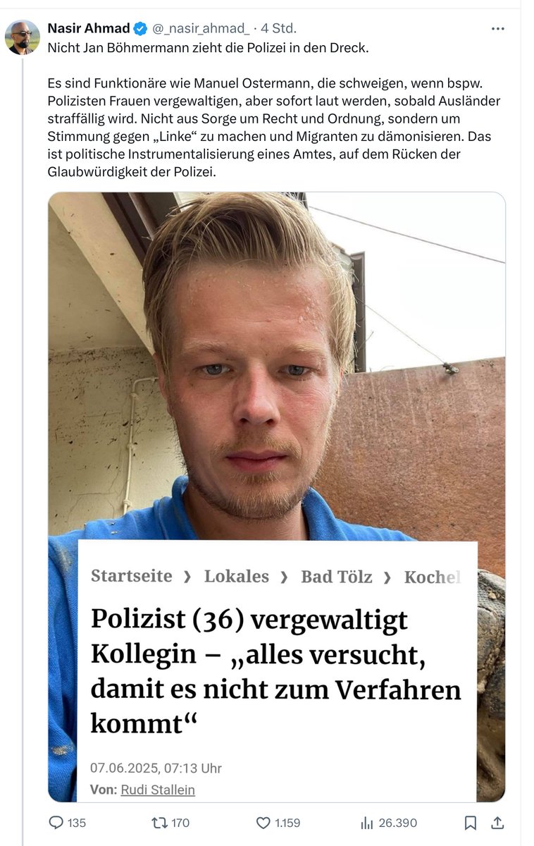 Alexander Schaumburg🇮🇱🇺🇦🇬🇱 Zan Zendegi Izadi (@alexschaumburg) on Twitter photo Ahmad verbreitet hier ein Bild von <a href="/M_Ostermann/">Manuel Ostermann</a> in Verbindung mit einem Vergewaltigungsvwurf, der den Polizeigewerkschafter gar nicht betrifft. Das sind übelste, niederträchtige Stasimethoden. Und die sollte Ostermann mit einem Anwaltsschreiben beantworten. Ahmad verbreitet hier ein Bild von <a href="/M_Ostermann/">Manuel Ostermann</a> in Verbindung mit einem Vergewaltigungsvwurf, der den Polizeigewerkschafter gar nicht betrifft. Das sind übelste, niederträchtige Stasimethoden. Und die sollte Ostermann mit einem Anwaltsschreiben beantworten.