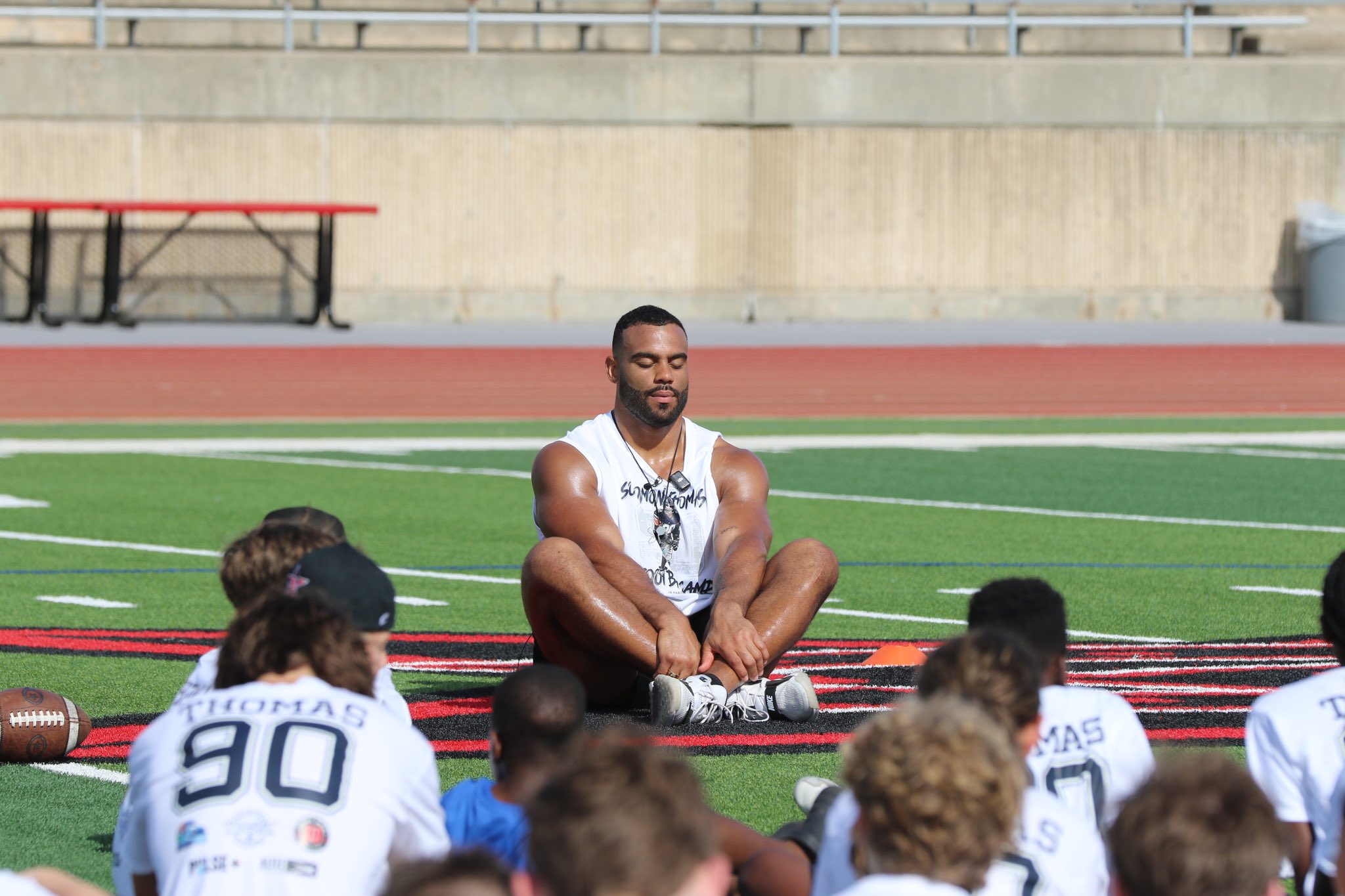 Nick Harris on X: "Spent the morning at the free youth camp for Cowboys DT Solomon  Thomas at Coppell High School. In front of a couple hundred kids, Thomas  began the camp