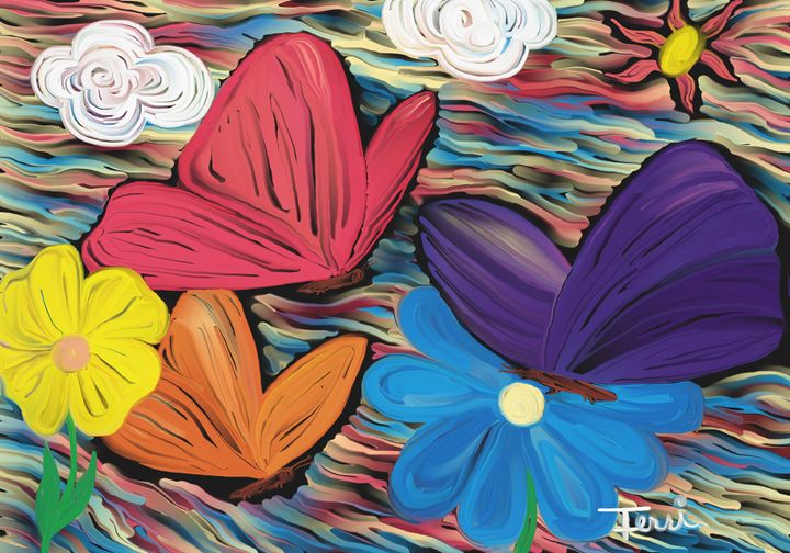 superdixie's tweet photo. Art of the Day: "Butterfly's". Buy at: https://t.co/aycIyZDTO5 https://t.co/zmQwig8PMs