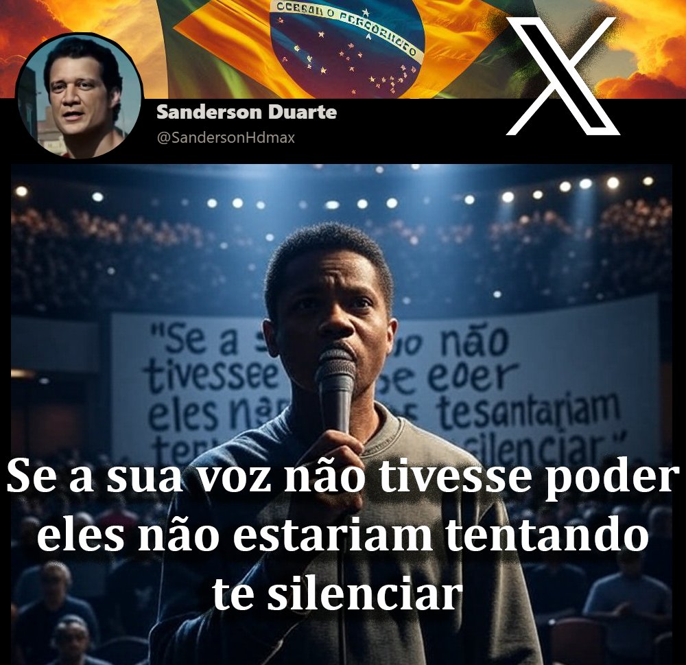 Se a sua voz não tivesse poder 
eles não estariam tentando 
te silenciar...